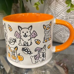 Halloween Corgis in Halloween Costumes Orange Ceramic Coffee Mug NWT Eli & Ana